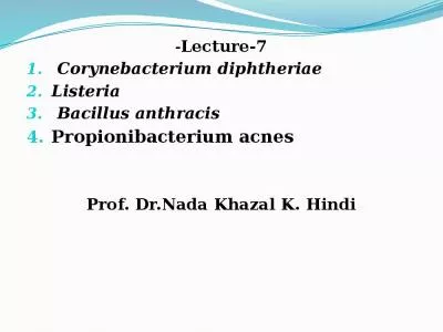 Lecture-7-  Corynebacterium