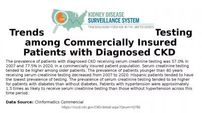 Trends in Serum Creatinine Testing among Commercially Insured Patients with Diagnosed