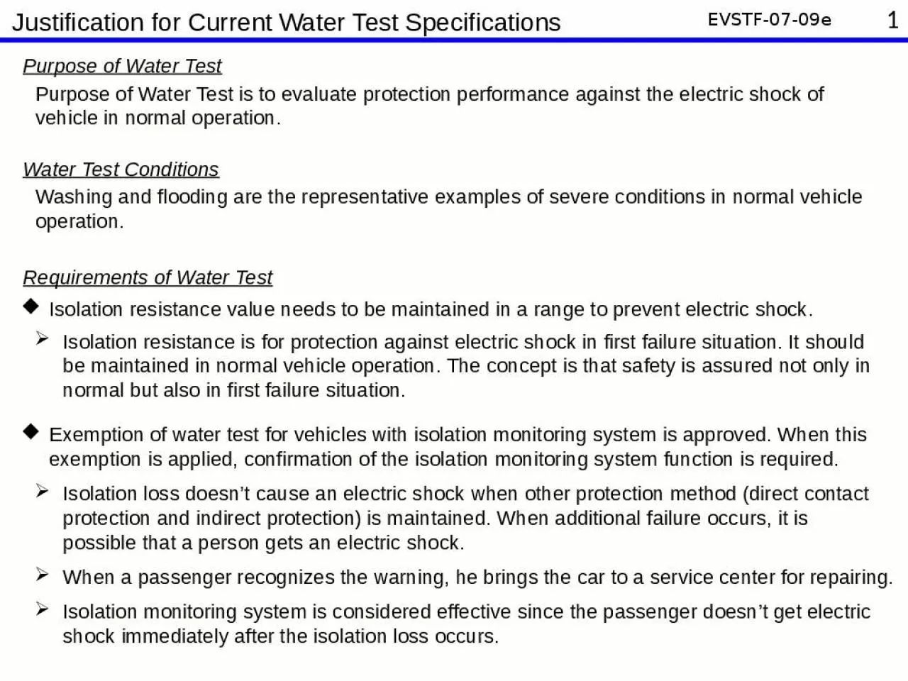 PPT-Purpose of Water Test Purpose of Water