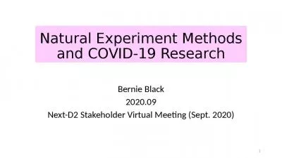 Natural Experiment Methods and COVID-19 Research