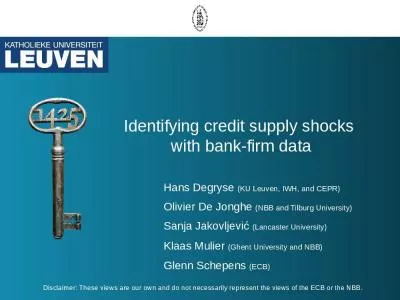 Identifying  credit supply shocks