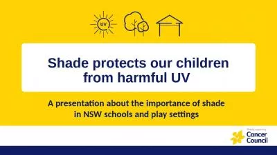 Shade protects our children from harmful UV