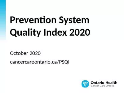 October 2020 cancercareontario.ca/PSQI