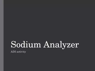 Sodium Analyzer ADI activity