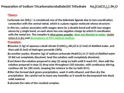 Theory : Carbonate ion (