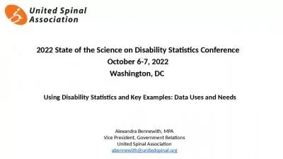 2022 State of the Science on Disability Statistics Conference