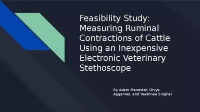 Feasibility Study:  Measuring Ruminal Contractions of Cattle Using an Inexpensive Electronic Veteri