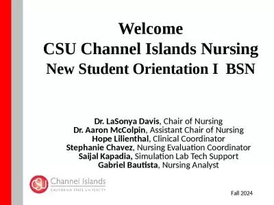 Welcome CSU Channel  Islands