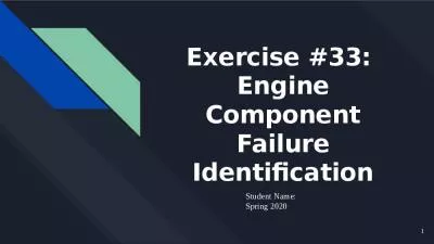 Exercise #33:  Engine Component Failure Identification