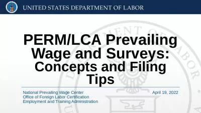 PERM/LCA Prevailing Wage and Surveys: