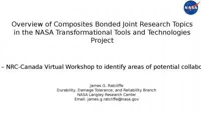 Overview of Composites Bonded Joint Research Topics in the NASA Transformational Tools