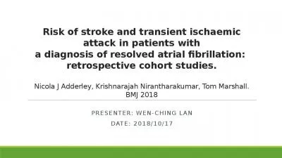 Risk of stroke and transient