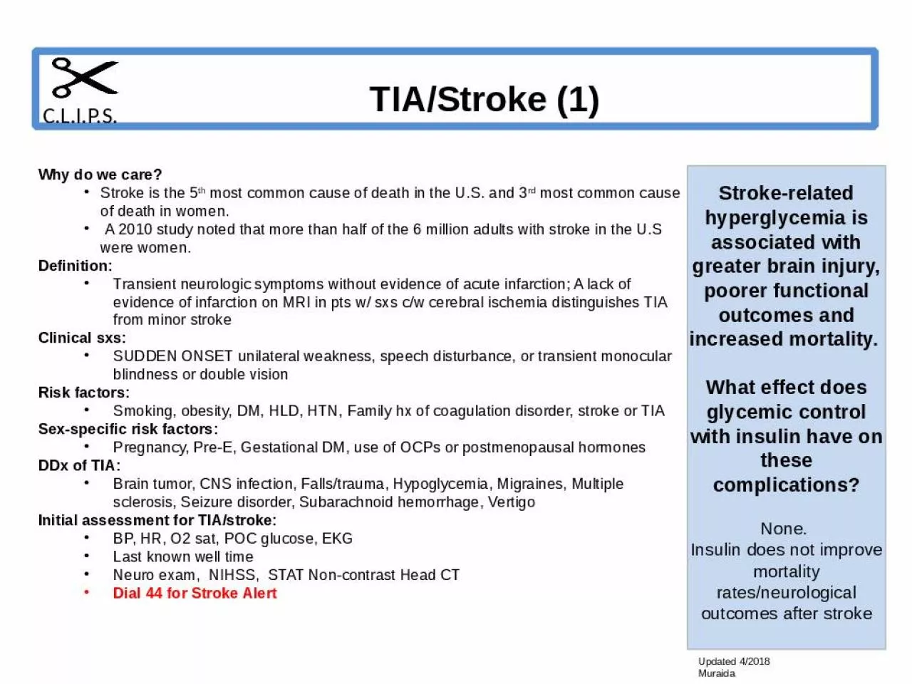 PPT-Stroke-related hyperglycemia is associated with greater brain injury, poorer functional