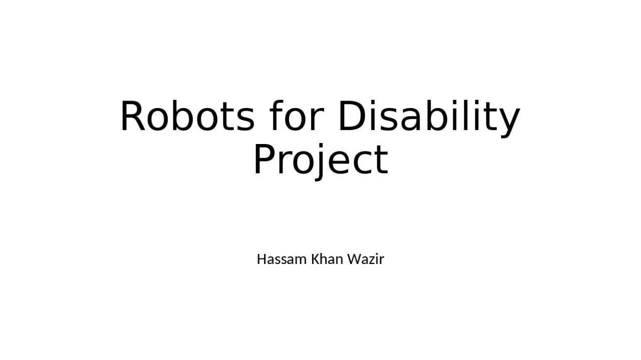 PPT-Robots for Disability Project