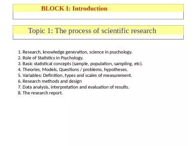 Topic   1 :   The   process