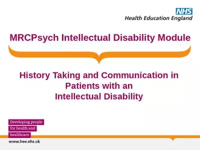 MRCPsych Intellectual Disability Module