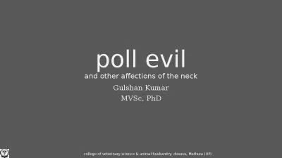 poll evil and other affections of the neck