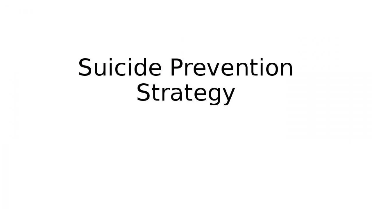 PPT-Suicide Prevention Strategy