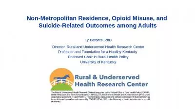 Non-Metropolitan Residence, Opioid Misuse, and