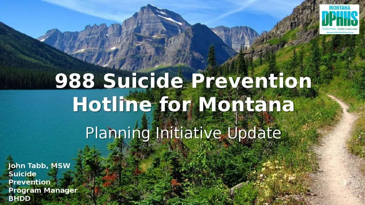 PPT-988 Suicide Prevention Hotline for Montana