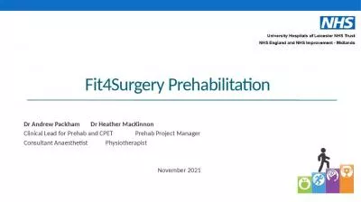 Fit4Surgery Prehabilitation