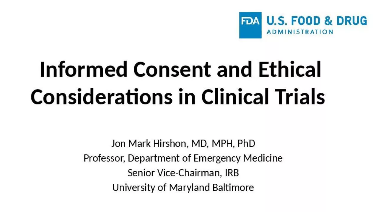 PPT-Informed Consent and Ethical Considerations in Clinical Trials