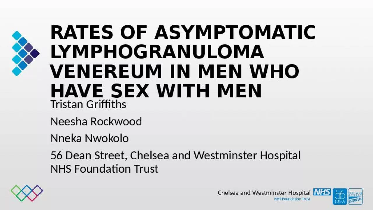 PPT-Rates of Asymptomatic Lymphogranuloma Venereum in men who have sex with men