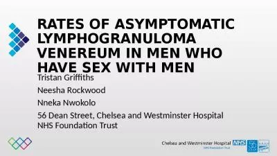 Rates of Asymptomatic Lymphogranuloma Venereum in men who have sex with men