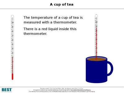 A cup of tea The temperature