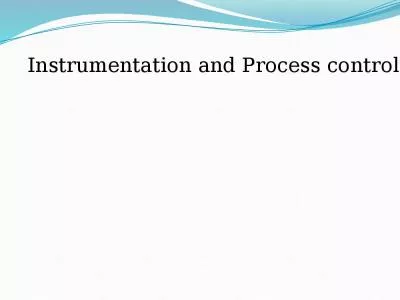 Instrumentation and Process control