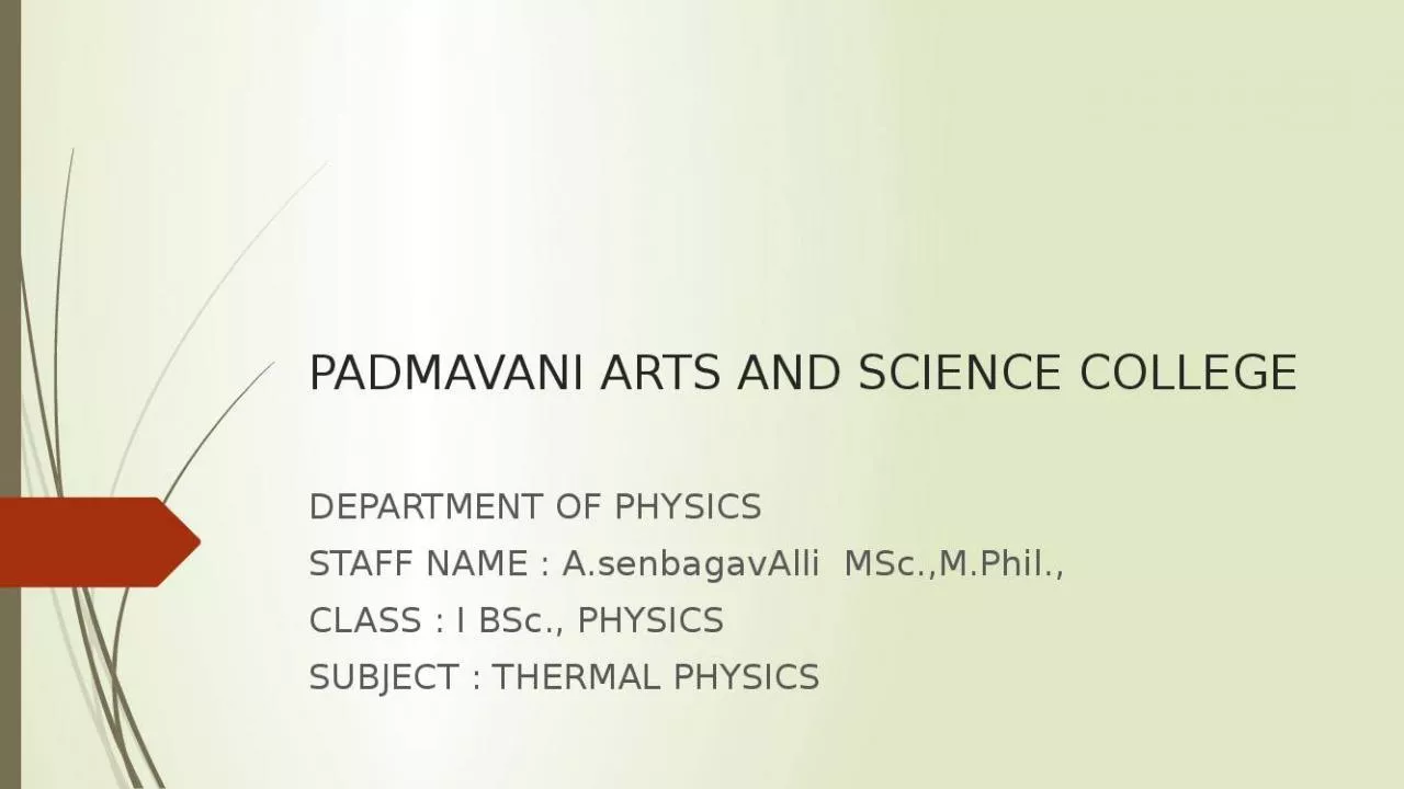 PPT-PADMAVANI ARTS AND SCIENCE COLLEGE