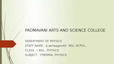 PADMAVANI ARTS AND SCIENCE COLLEGE