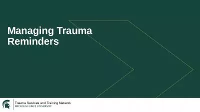 Managing Trauma Reminders