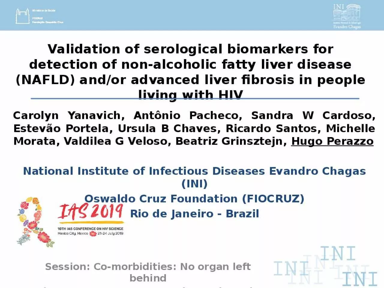 PPT-Validation of serological biomarkers for detection of non-alcoholic fatty liver disease