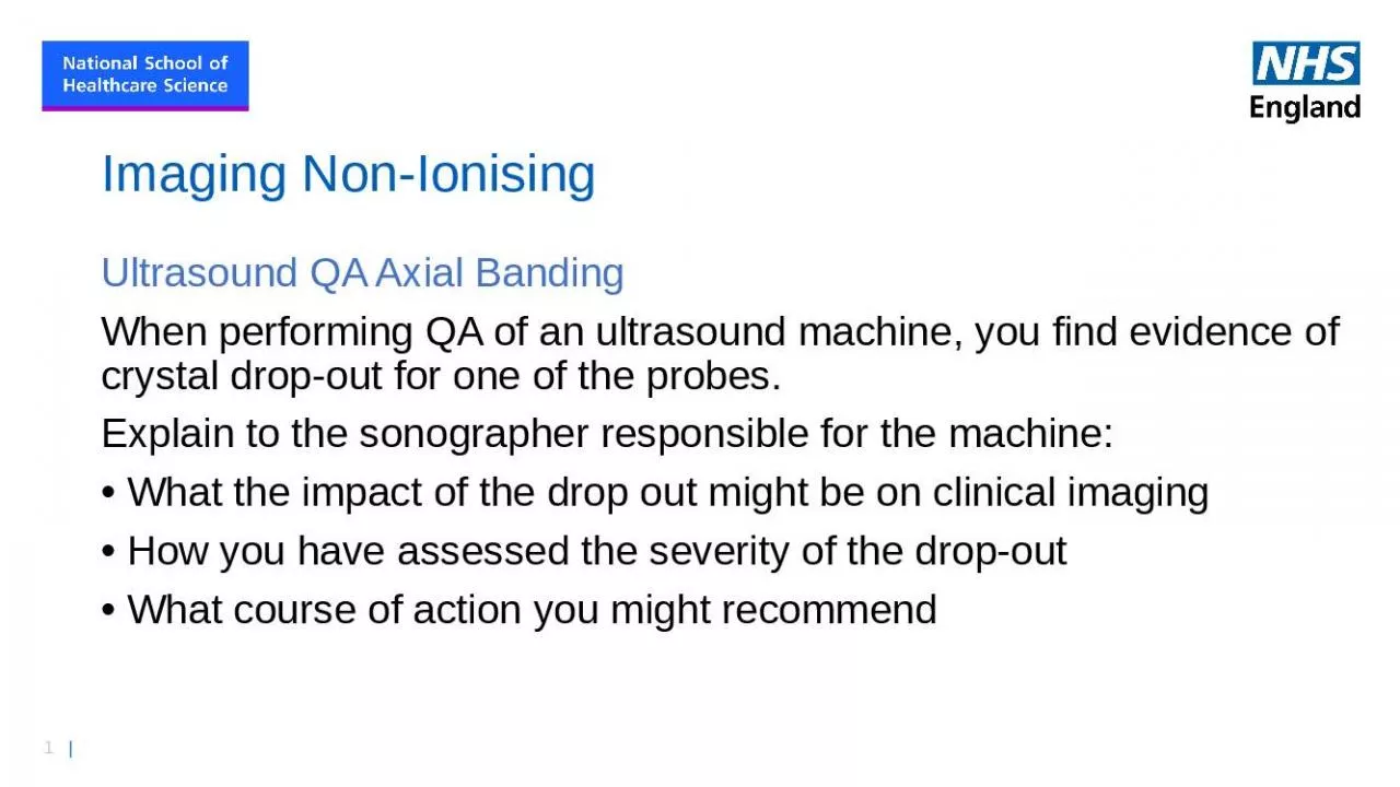 PPT-Imaging Non- Ionising Ultrasound QA Axial Banding