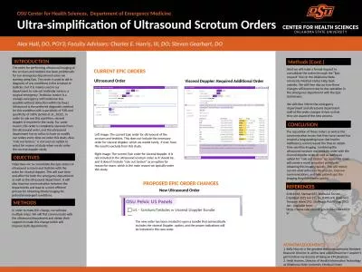 Ultra-simplification of Ultrasound Scrotum Orders