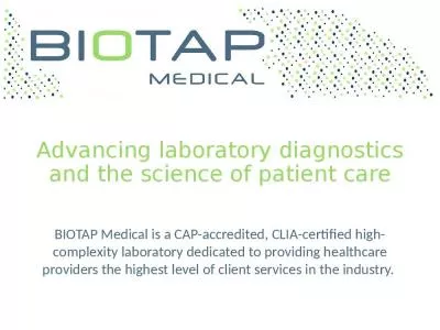 Advancing laboratory diagnostics and the science of patient care