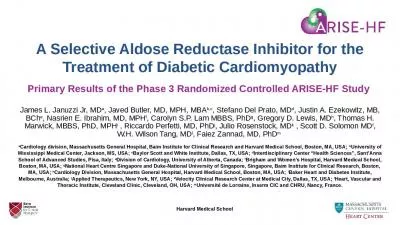 A Selective Aldose Reductase Inhibitor for the Treatment of Diabetic Cardiomyopathy