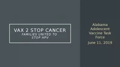 Vax 2 Stop Cancer Families United to