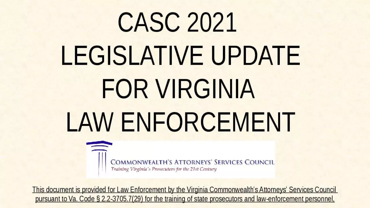 PPT-CASC 2021 Legislative Update