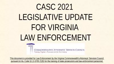 CASC 2021  Legislative Update