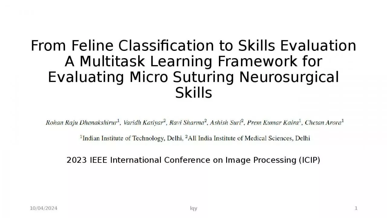 PPT-From Feline Classification to Skills Evaluation A Multitask Learning Framework for Evaluating