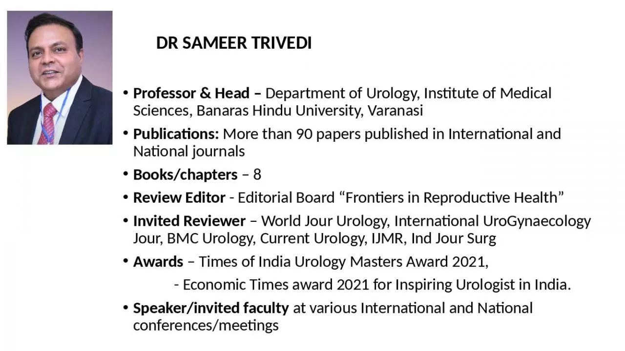 PPT-DR SAMEER TRIVEDI