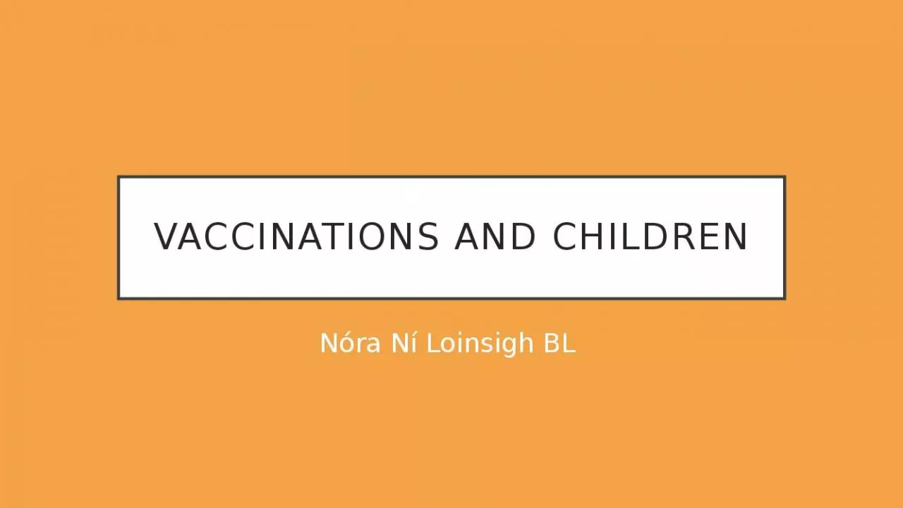 PPT-Vaccinations and Children