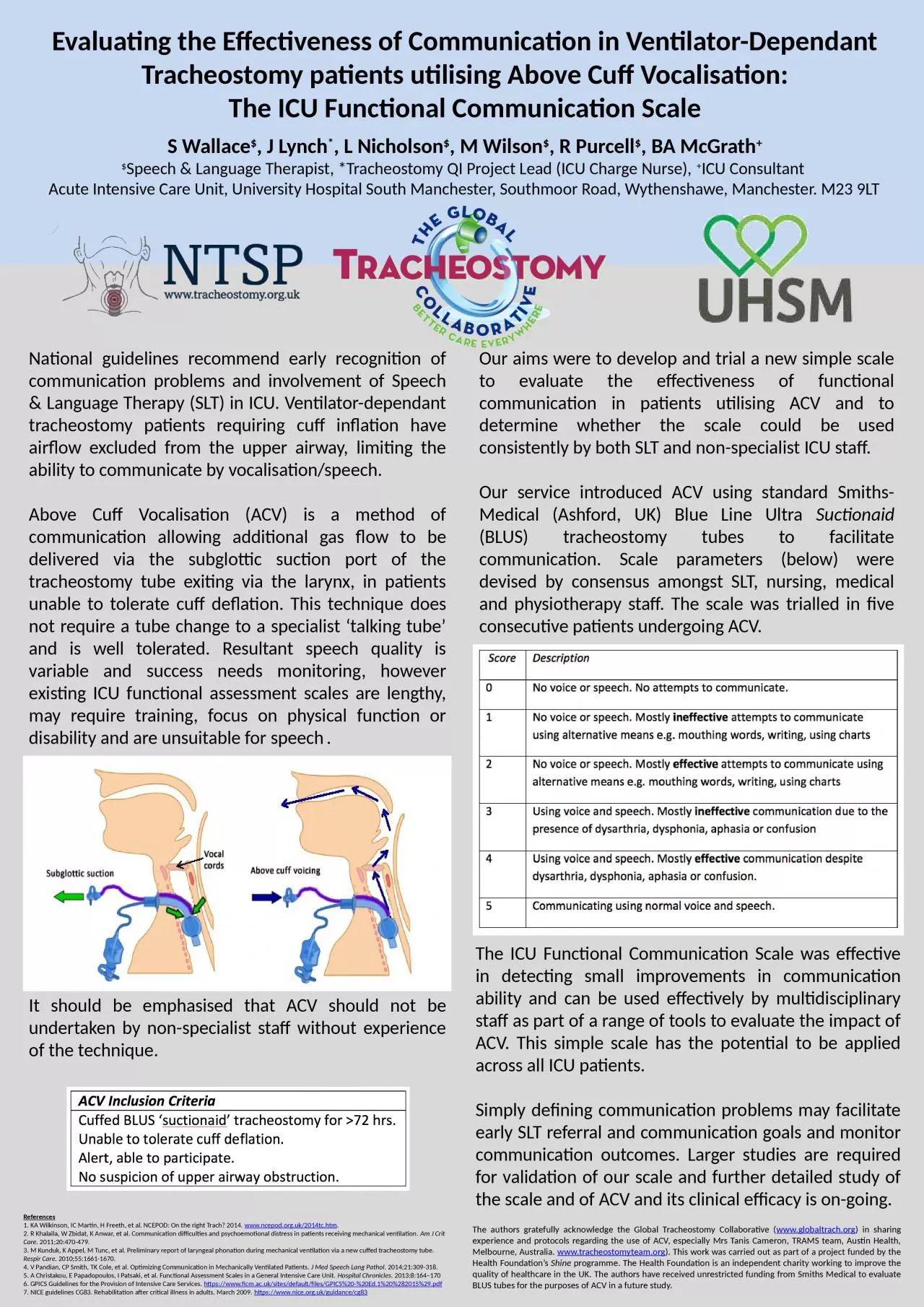 PPT-Evaluating the Effectiveness of Communication in Ventilator-Dependant Tracheostomy patients