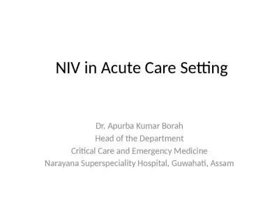 NIV in Acute Care Setting