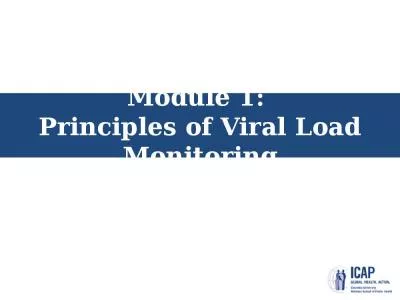 Module 1:  Principles of Viral Load Monitoring