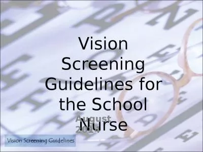 Vision   Screening  Guidelines