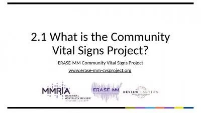 2 .1  What is the Community Vital Signs Project?