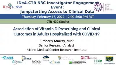 IDeA-CTR N3C Investigator Engagement Event: